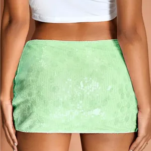 NWT MakeMeChic Sequin Sparkly Y2K‎ Low Rise Micro Skirt - Large thumbnail 2