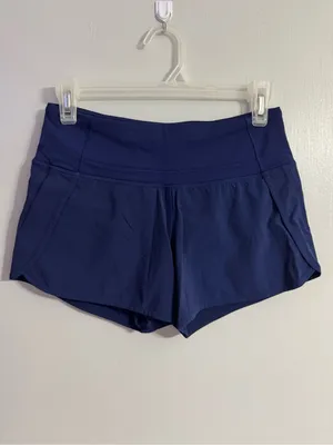 Lululemon Athletica Navy Blue Workout Athletic Shorts Size 2 thumbnail 10