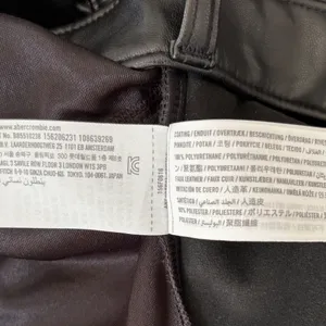 Abercrombie‎ & Fitch Vegan Leather 90s Straight Pant - Size 16. thumbnail 9