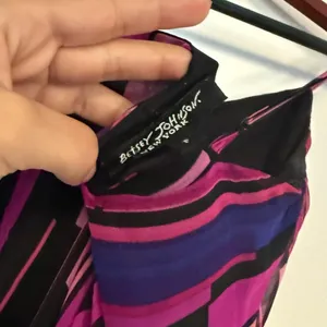Betsey Johnson silk Y2K vintage Asymmetrical Dress in Pink and Purple thumbnail 6