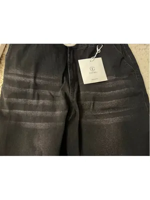NEW Wide Leg Jeans Drawstring High Waisted Baggy Straight Leg Boyfriend 6 28/29 thumbnail 4