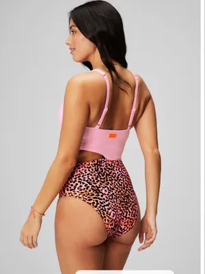 Fabletics NWT Asymmetrical Cutout Shaping One-Piece Swimsuit thumbnail 3