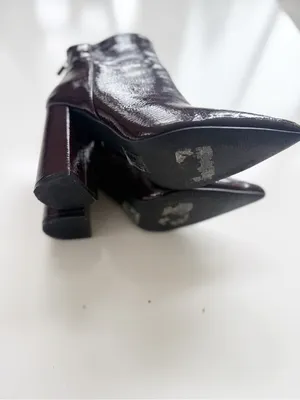 Forever 21 Burgundy Wine Pointed Booties size 7.5 thumbnail 7