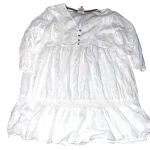 Knox Rose White Lace Trim Button Front Tiered Dress thumbnail 1