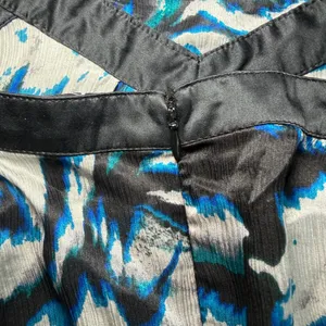 Bebe‎ 100% Silk Halter Mini Dress XS Turquoise Spotlight Y2K thumbnail 13