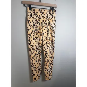 Fabletics PowerHold‎ High Waisted Leopard Print Leggings Tan Brown XS thumbnail 2