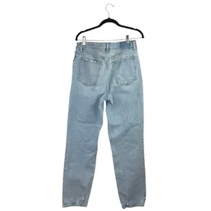 Abercrombie & Fitch 90's Straight Women's Blue Ultra High Rise Denim Jeans Sz 31 thumbnail 2