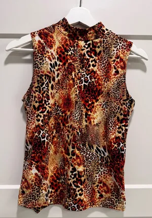 Olivia Rae Mixed Animal Print Sleeveless Top thumbnail 1