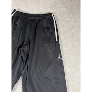 Air Jordan Track Pants Mens XXL Athletic Black White Stripe Ankle Zip Baggy Wide thumbnail 2