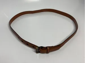 Lauren Ralph Lauren Belt Womens L Brown Excellent Skinny Leather Tortoise Buckle thumbnail 1