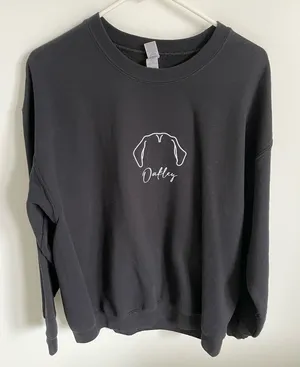 Gildan Black Sweatshirt with White Oakley Dog Detail thumbnail 1