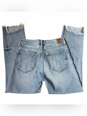 Hidden Crop Jeans Cutoff frayed hems Blue Size 26 thumbnail 2