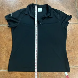 Nike Golf Polo Shirt Womens Black Dri-FIT Viracon Logo L 12-14‎ thumbnail 6