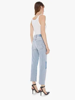 Mother The Ditcher Crop Color-block Denim Jeans, Pre-Party, Size 28 thumbnail 4