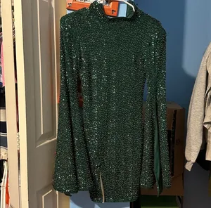 x REVOLVE Mr. Gibson Mini Dress in Hunter Green thumbnail 4