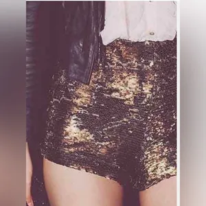 NWT Free People Bronze Sequin Sparkle Shorts thumbnail 2