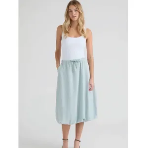 Hunter Gingham‎ Bubble Hem Midi Skirt in Surf Spray Large NWT thumbnail 3