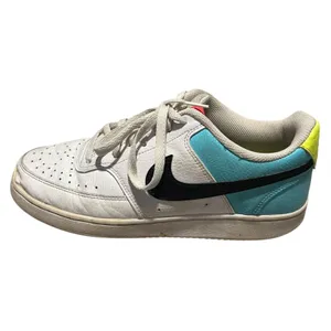 Nike‎ Court Vision Low Womens White Teal Neon Yellow Sneakers CZ9352-100 Size 11 thumbnail 8