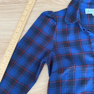 Tuckernuck XS Blue Plaid Puff Shoulder Flannel Shirt Saranac Western Country thumbnail 9