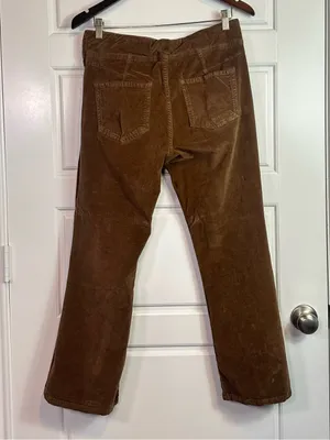 Free People In My Feelings Velvet Boho Distressed Crop Slim Flare Pants Size M thumbnail 5