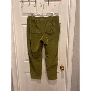 d&co‎ HERITAGE Womens Olive Green Corduroy Jogger Pants Large Drawstring Elastic thumbnail 4