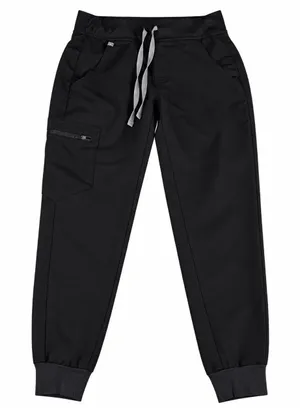 figs zamora jogger scrub pants xs pet Black Mid Rise thumbnail 1