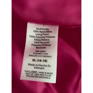 Time and Tru Women's XL Diamond Quilt Core Vest Shocking Pink Coquette NWT thumbnail 8