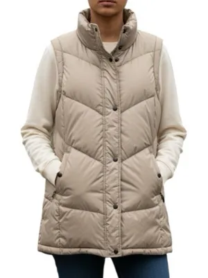 Weatherproof Puffer Beige Puffer Vest(Size Medium) thumbnail 1