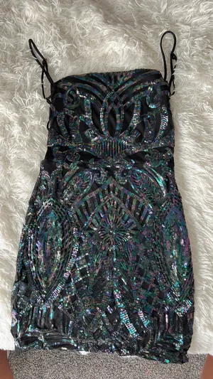 Lucy in the Sky Black Homecoming Dress thumbnail 1