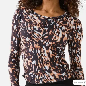 Free People Printed Right On Run Tortoise Shell Long Sleeve NWT Size S thumbnail 3