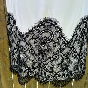 NWT Anthropologie Maeve Lace T-Shirt Dress Black White XS thumbnail 7