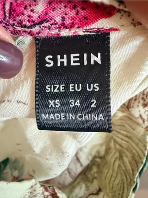 SHEIN XS 2 Tropical Floral Halter Maxi Dress Cream Green Pink Viscose Belted thumbnail 12