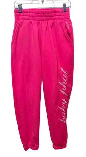 Baby Phat Joggers Sz M Hot Pink Logo Y2K Streetwear Vintage Sweatpants thumbnail 1