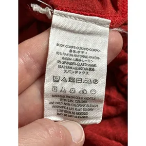 EUC Womens red We the Free Free People sleeveless V-neck‎ top layered hem size S thumbnail 7