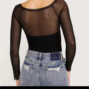 ABERCROMBIE & FITCH Mesh and Lace Seamless Sweetheart Bodysuit Black Size Medium thumbnail 2