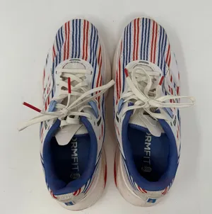 Saucony Women's Ride 15 Banner Running Shoe White Red Blue Striped Women Size 7 thumbnail 1
