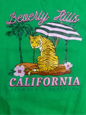 Gildan Green 'Beverly Hills California' Graphic Sweatshirt thumbnail 5