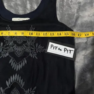 Abercrombie & Fitch Beaded Mesh Mini Tank Dress S Black Whimsigoth Dark Fairy thumbnail 8