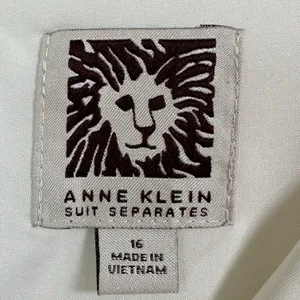 Anne Klein Suit Separates White Sleeveless V-Notch Sheath Dress Size 16 NWT thumbnail 5