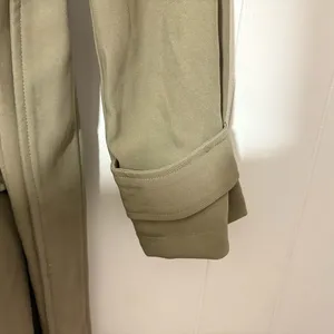 Avec Les Filles Stretch Crepe Double Breasted Trench Coat Olive XS thumbnail 6