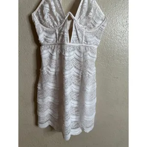 For Love and Lemons Mimi Mini Dress White Lace Bustier Womans S thumbnail 6