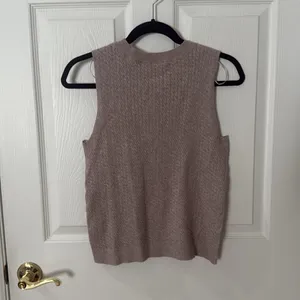 Cyrus Women's Textured Sleeveless Top - Tan medium thumbnail 3