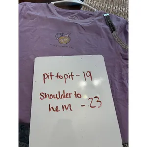 Life is Good Womens Purple Crusher Tee Take Your Sweet Time Lemonade Graphic M thumbnail 5