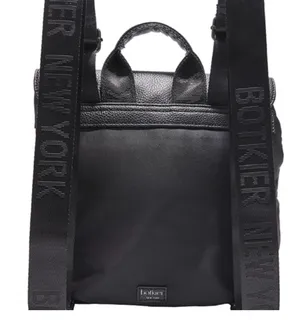 Botkier New York Black Nylon/Faux Pebbled Leather Backpack thumbnail 4