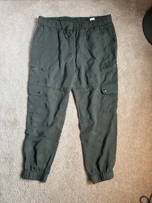 Banana Republic Factory Olive Green TENCEL™ Cargo Joggers. Size Large thumbnail 2