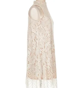 Elegant Cream Lace Dress thumbnail 5
