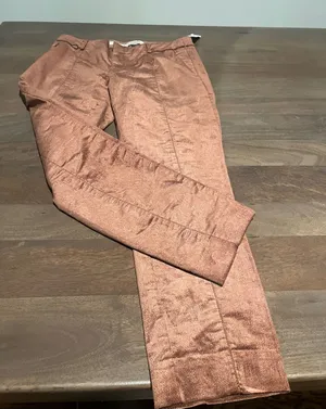Anthropologie Copper-Tone Essential Skinny Trousers Sz 4 NWT thumbnail 1