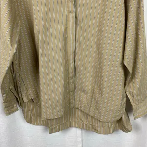 Banana Republic Neutral Stripe Long Sleeve Oversized Button Up Blouse Sz.M NWT thumbnail 8