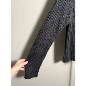 a.n.a Ribbed V-Neck Sweater Black Large Minimalist Workwear‎ thumbnail 2