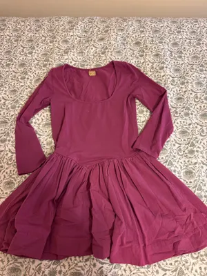 Free People Onda Drop Waist Long Sleeve Mini Dress thumbnail 3